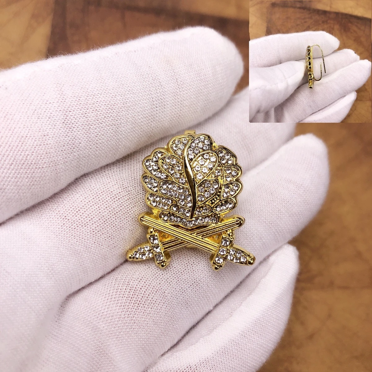 1pc Prussia Oak Leaf Badge Accessories Knight's Iron Cross Accessory Commemorative Medal Brooch Accessories Decoration Crafts view 3