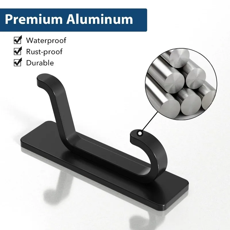 [Greatitem]Stainless Steel Hooks Set - No Drill, Rustproof, Multi-Spec Hooks for Kitchen & Bathroom