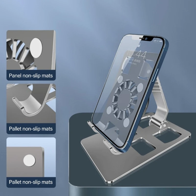Cellphone Stand with Cooling Fan Desktop Phone Live Streaming Solution with Phone Cooling Fan,Adjustable Foldable