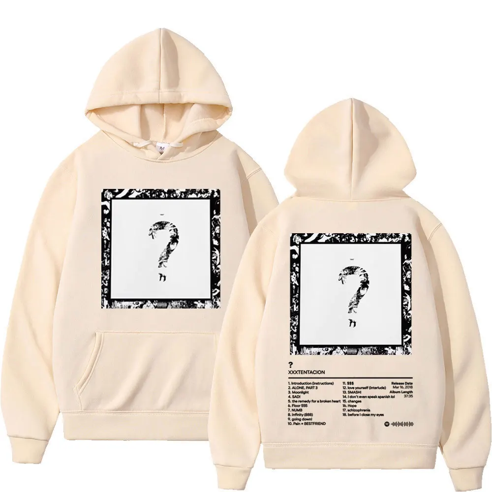 Rapper XXX Music Album Printed Hoodies Men Women Fashion Vintage Hooded Sweatshirts Autumn Winter Street Trend Hip Hop Pullovers