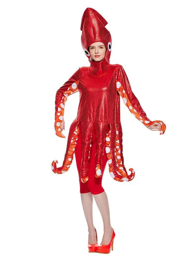 

Halloween Adult Cosplay Octopus Costume Jumpsuit Inky Stage Performance Wear Ladies' Ethnic Fashion Traditional Chinese Clothing