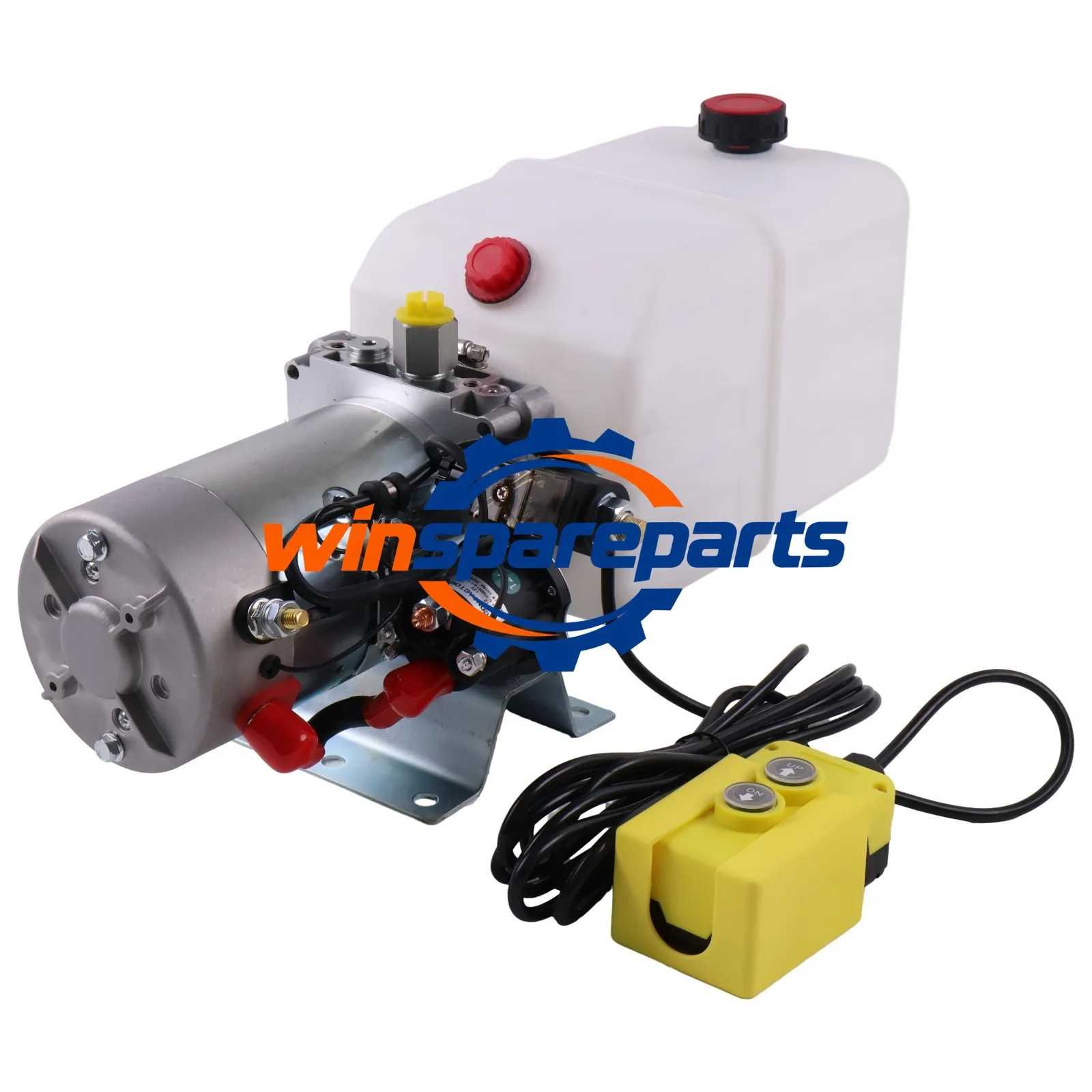 12V DC Single Acting Hydraulic Power Unit 6 Quart Tank With Remote Control
