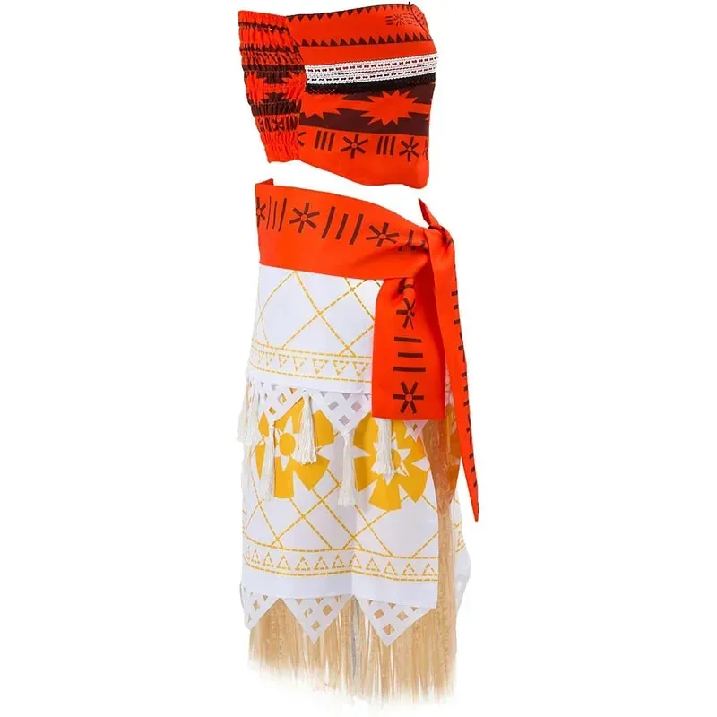 أطفال الكبار النساء موانا عطلة زي الفيلم أعلى تنورة قلادة دعوى الطفل يتوهم تأثيري اللباس الزي هالوين كرنفال حزب