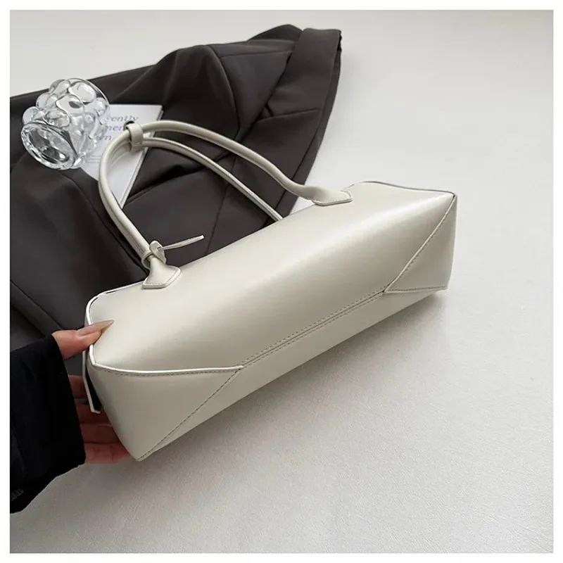 Vintage Lange Schultertasche für Damen, Luxuriöse Rindsleder-Handtasche, Damen-Umhängetasche für Pendlerinnen und Einkäufe – Detail 19