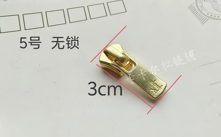 Importiert aus Japan, Metall-Reißverschlusskopf Nr. 5 YKK Gold- und Kupfer-Schieber für Taschen, Schuhe, Kleidung und Accessoires. – Detail 1