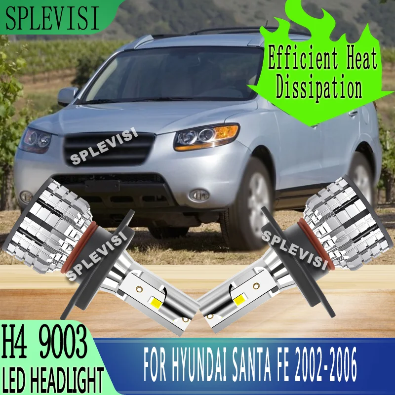

Plug And Play Tool-free Fitting Swift Heat DissipationCar Headlight Bulbs LED For Hyundai Santa Fe 2002 2003 2004 2005 2006