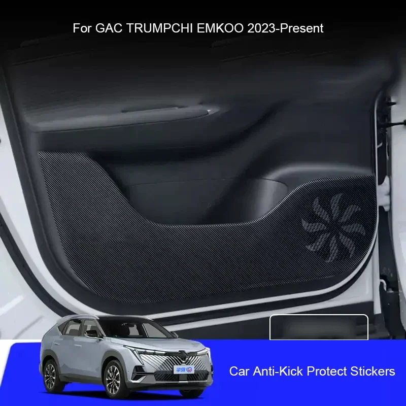 

Car B-Pillar Door Anti-Kicks Protect Pad PU Leather Auto Trunk Anti-Dirty Scratch Resistant For GAC TRUMPCHI EMKOO 2023-Present