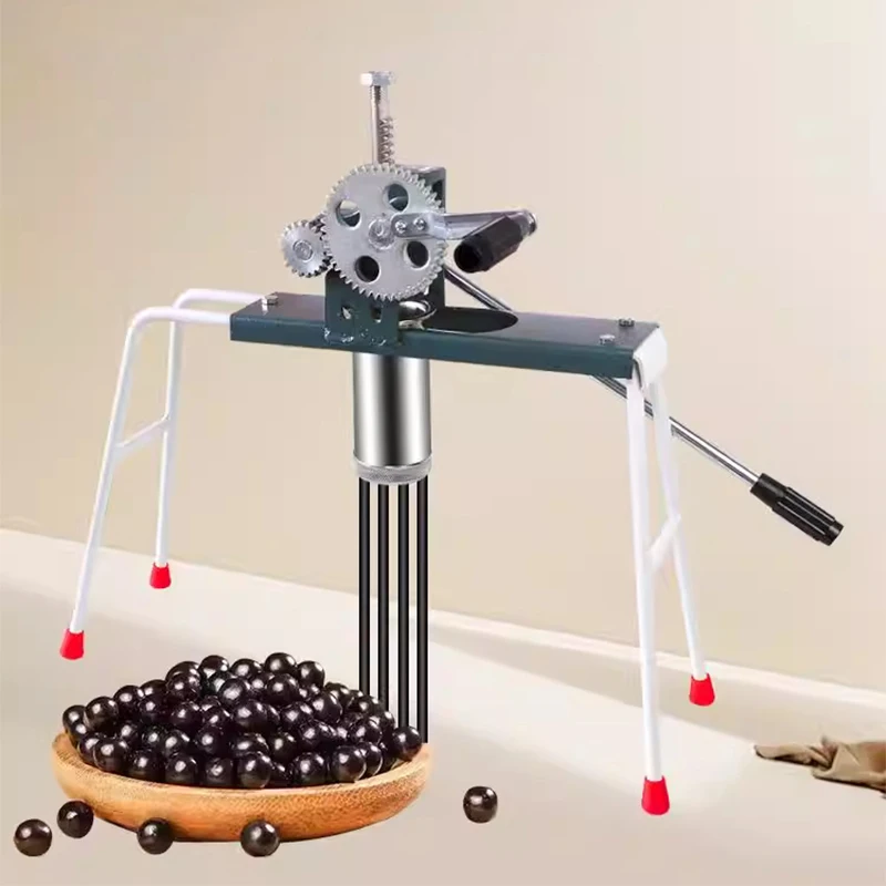 Hand-Cranked Home Dumpling Maker Upgraded Quiet Dough Extruder Stainless Steel Dough Roller Commercial Bubble Tea Pearl/Taro Bal