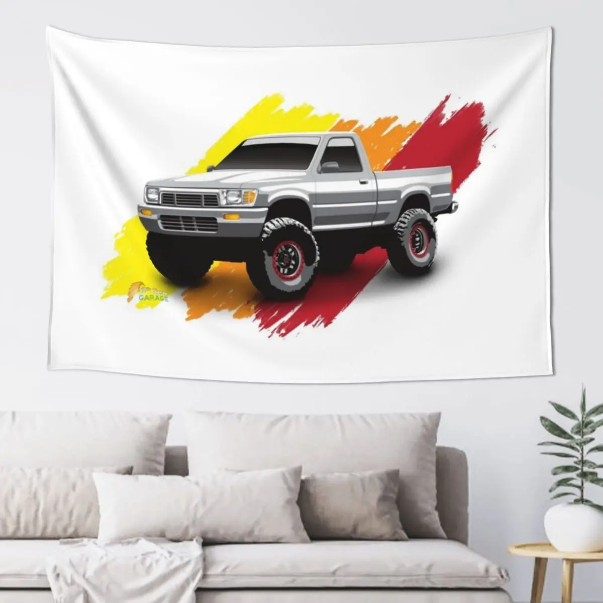 

Toyota 1989 4x4 Standard Cab Pickup Truck Tapestry Carpet On The Wall Room Decor Tapestry