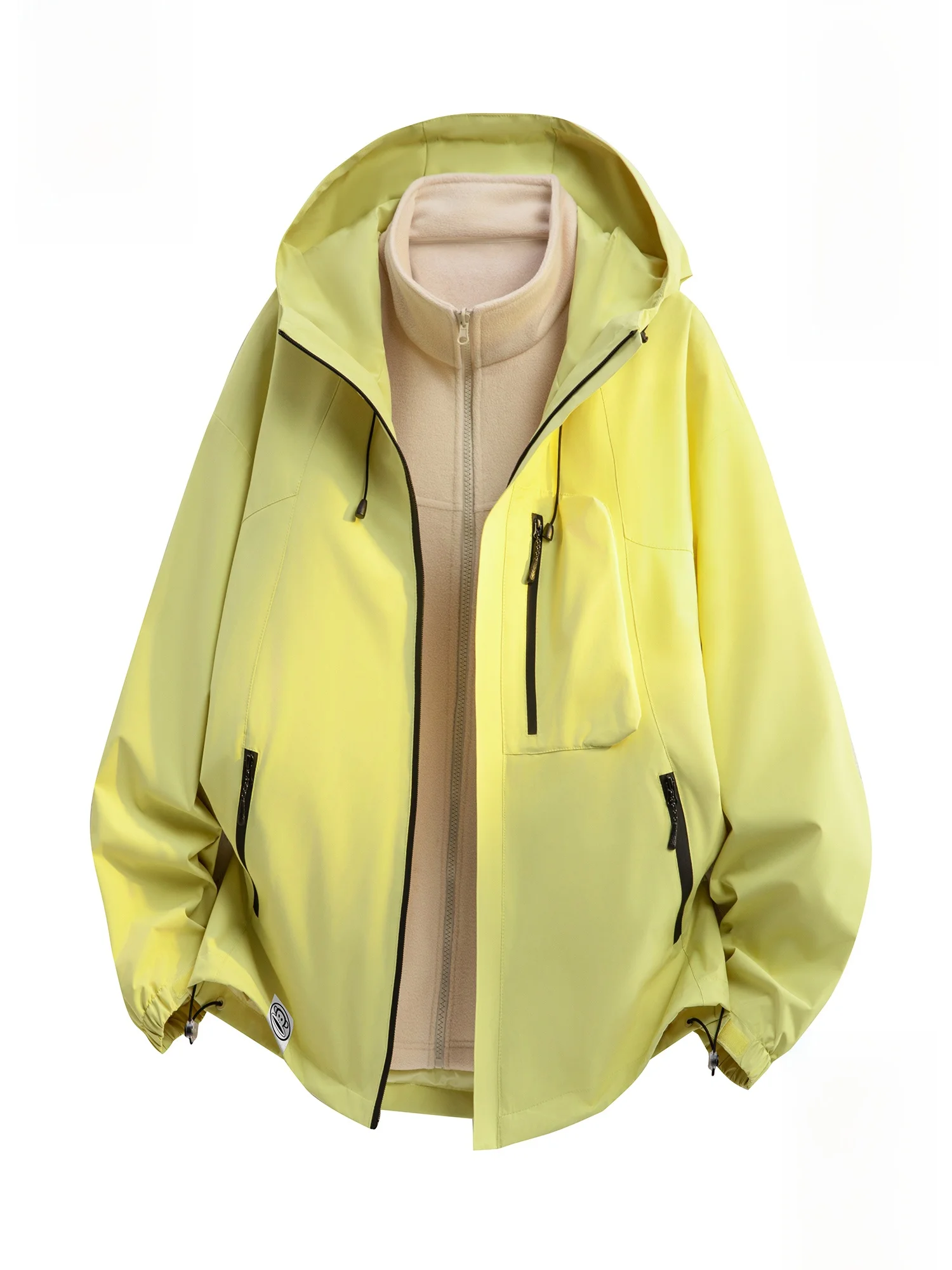 

PaulFrank Outdoor Hooded Jaet Men's Winter Thiened Inner Polyester Fiber Zipper Closure Warmth Youth Faion Pure Color