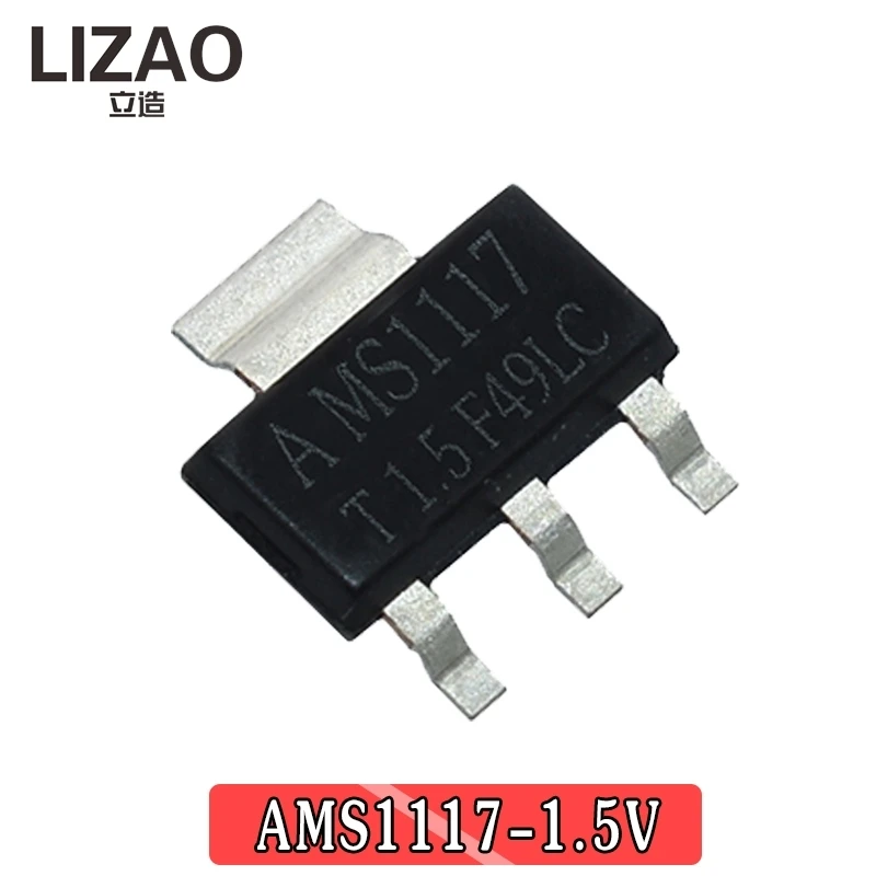 LIZAO AMS1117 Series Voltage Regulator Chip, AMS1117-1.2V/1.8V/3.3V/5.0V/ADJ Adjustable Stable Linear Power Supply IC