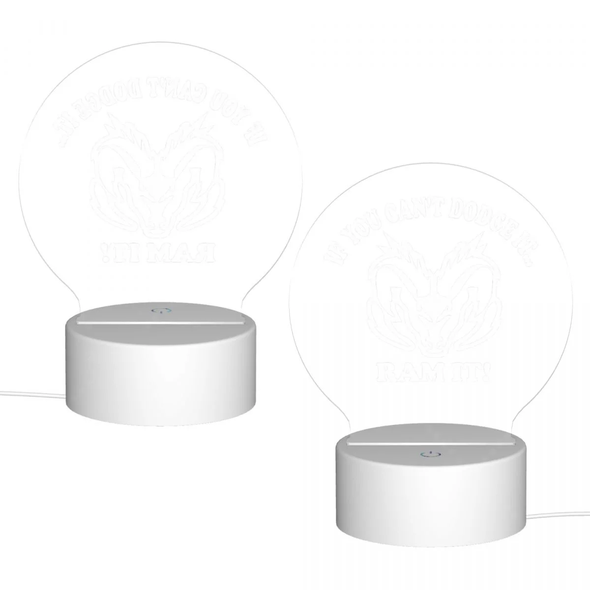 إذا لم تستطيع دودج ذلك رام ذلك مصباح صور أكريليك صور LED ضوء ليلي، إطار صورة، هدية للزوجين، هدية الذكرى السنوية، فن