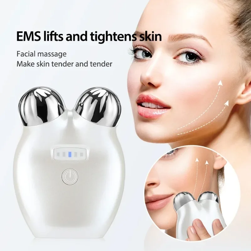 Masajeador de Lifting Facial EMS, masaje adelgazante de doble mentón, estiramiento de microcorriente, antiarrugas, antienvejecimiento, vibración, cuidado de la piel Facial en V