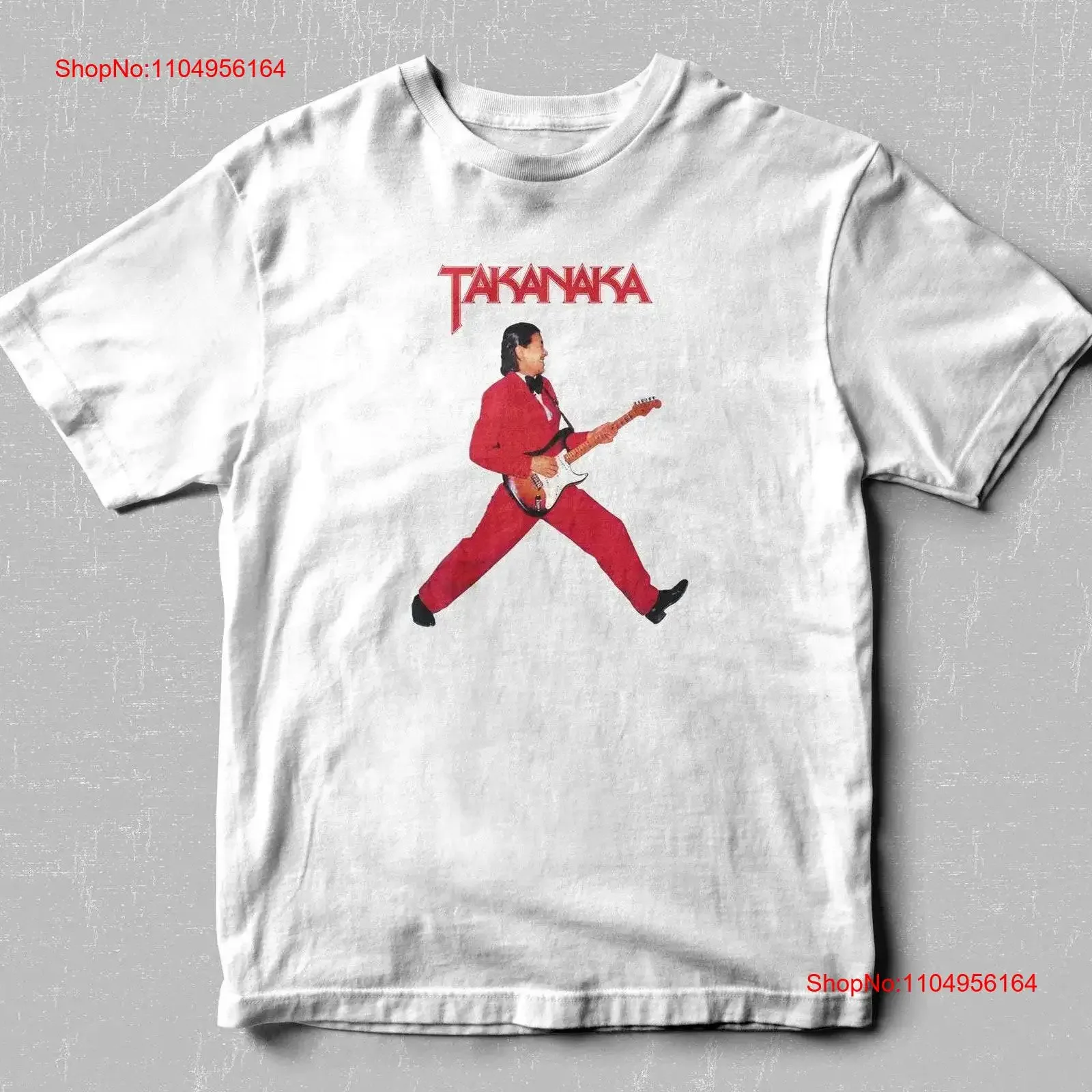 Masayoshi Takanaka camiseta banda de gran tamaño Vintage ropa de moda para él vintage lavado ligeramente Unisex homme estirado