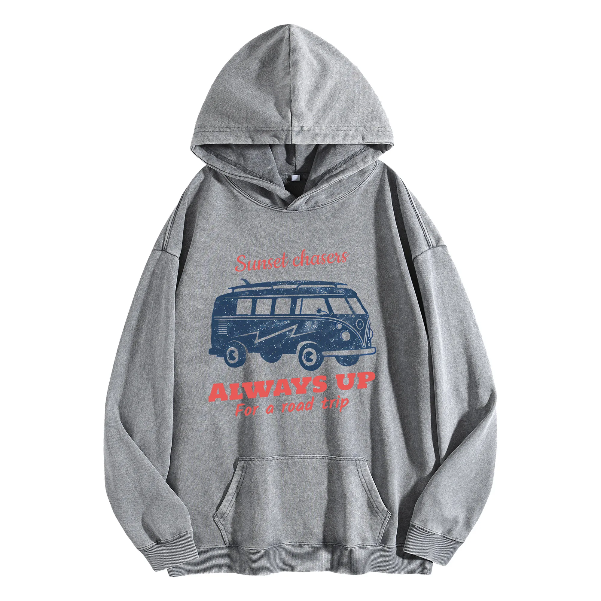 

Винтажная потертая толстовка с капюшоном Always Up и графическим принтом 400 г, уличная одежда унисекс, пуловер большого размера, осенне-зимняя коллекция