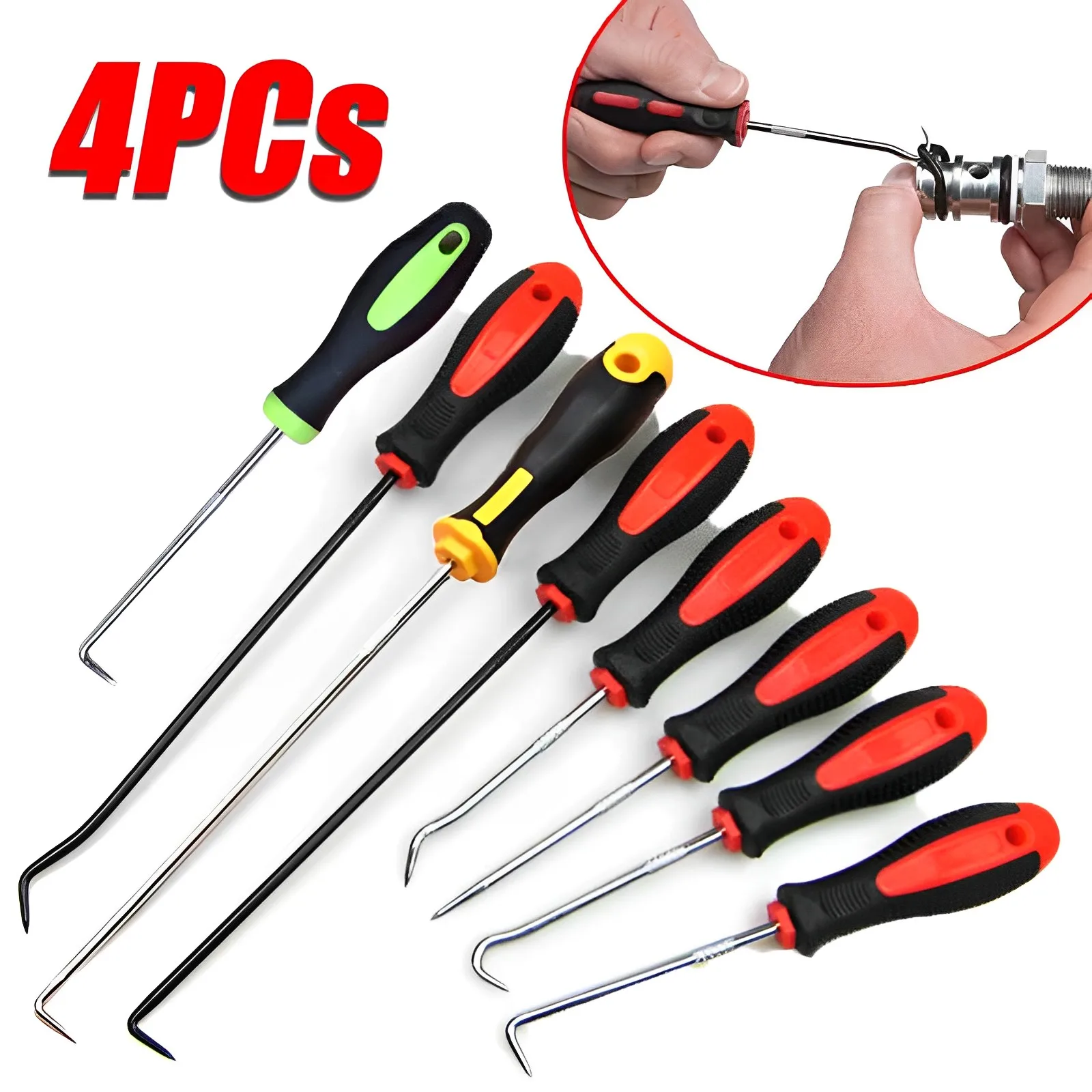 4PCs Ściągacz do uszczelek samochodowych Zestaw śrubokrętów Zestaw śrubokrętów Uszczelka olejowa samochodu Uszczelka O-Ring Akcesoria do demontażu samochodu