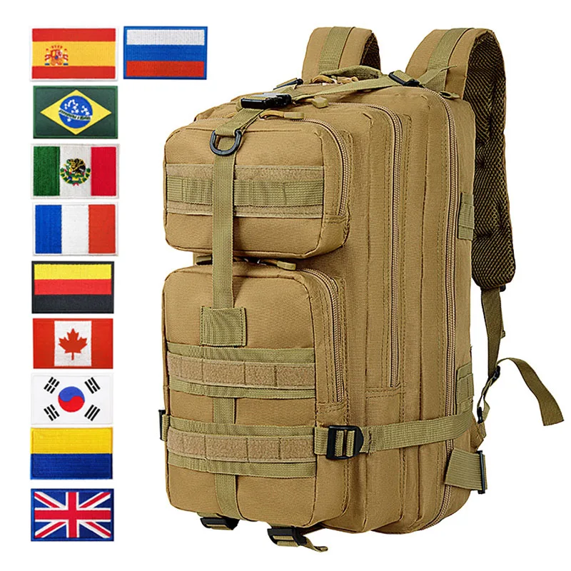 

High Capacity 35L Tactical Backpack Male 3P Military Molle Bag Outdoor Camping Mountaineering Hiking Rucksack Medium Size