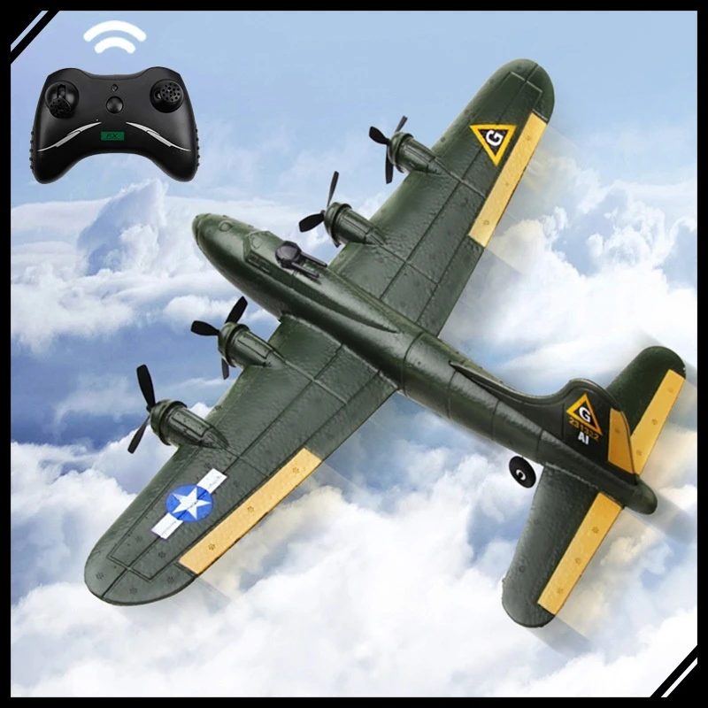 FX817 RC طائرة B17 منفذها ثابت الجناح رغوة طائرة شراعية التحكم عن بعد نموذج طائرة مع أضواء LED لعبة للهواء الطلق دائم #1