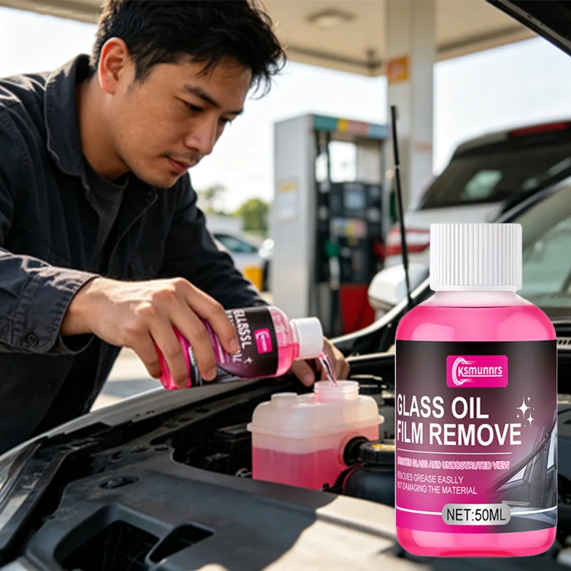 Windshield washer fluid, keeps rain and fog off without streaks, quickly clears your view, making night driving in the rain safe