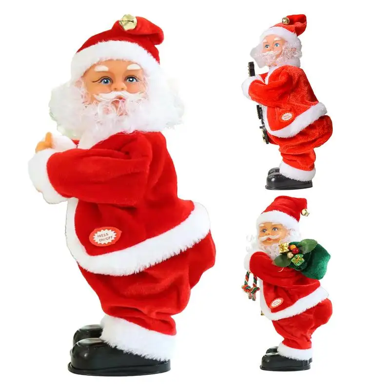 Electric Santa Claus Twerking Santa Claus Interactive Toys Booty Shaking Singing And Dancing Doll Toy For Kids Christmas Gifts