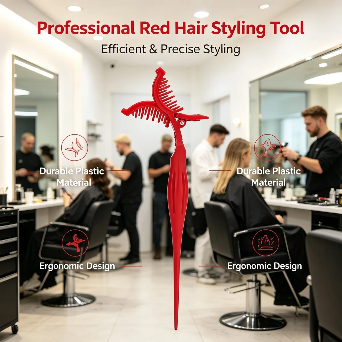 

Professional Plastic Hair Perm Sectioning Clip for Salon Hair Styling DIY Curly Hair Maker Clip, Barber Salon Hair Styling Tool
