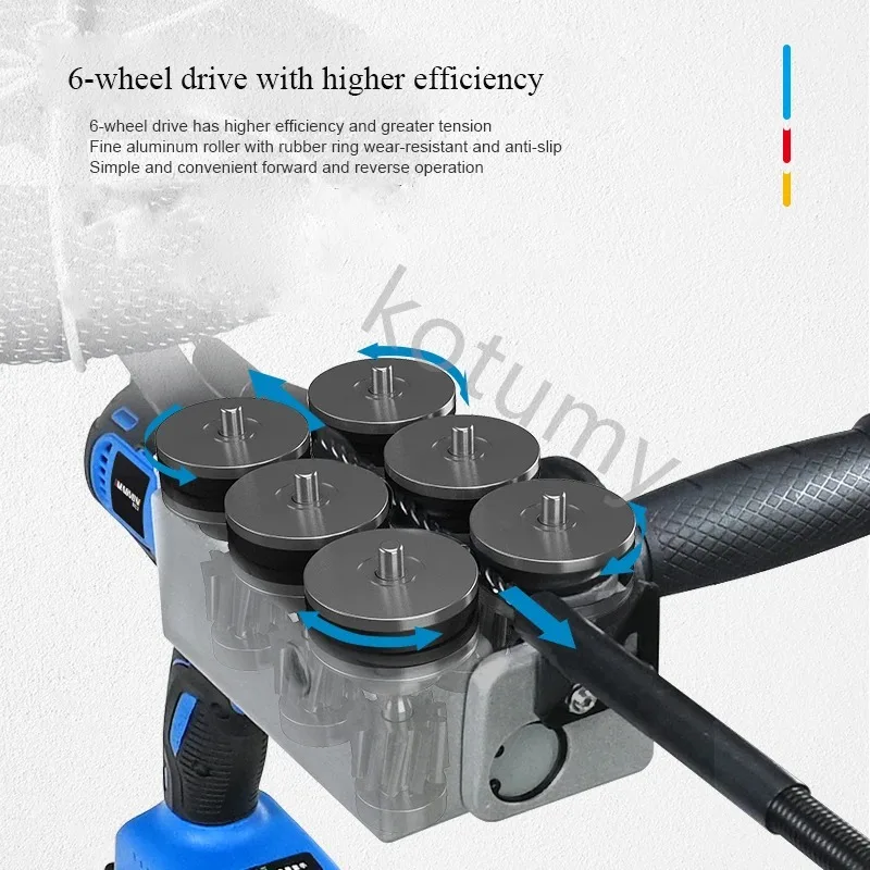 【 Hot】Automatic Threading Machine Electrical Wire Threading Machine Electric Wire Puller AC110V-240V DC21V