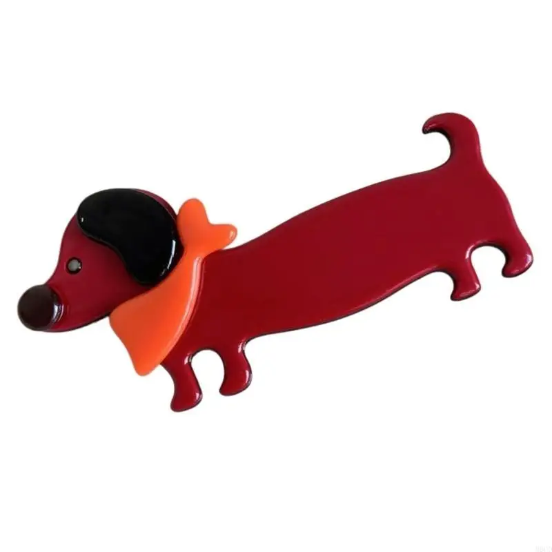 M6CD Clip tóc Dachshund đáng yêu cho người lớn và trẻ nổi tiếng Kiểu tóc lớn Duckbill Clip bên Barrettes cho phụ nữ tạo kiểu