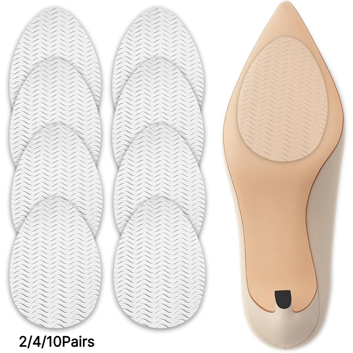 Clear Non Slip Shoe Pads for High Heels Self-Adhesive Anti-Slip Grip Inserts Invisible Traction Stickers Shoes Sole Protector