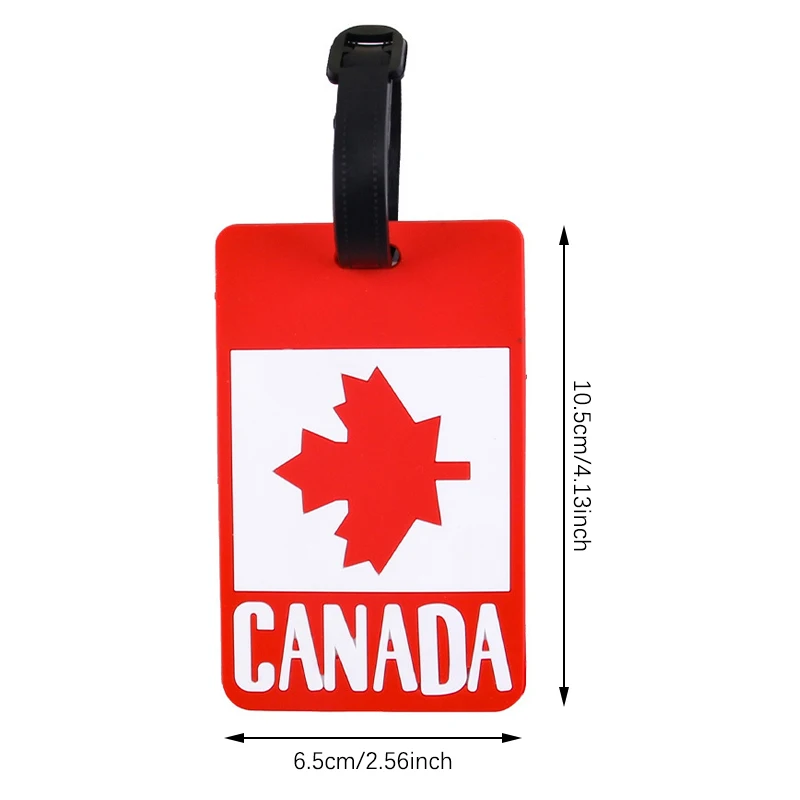 Travel Accessories Creative National Flag PVC Luggage Tag Women Men Portable Label Suitcase ID Address Holder Baggage