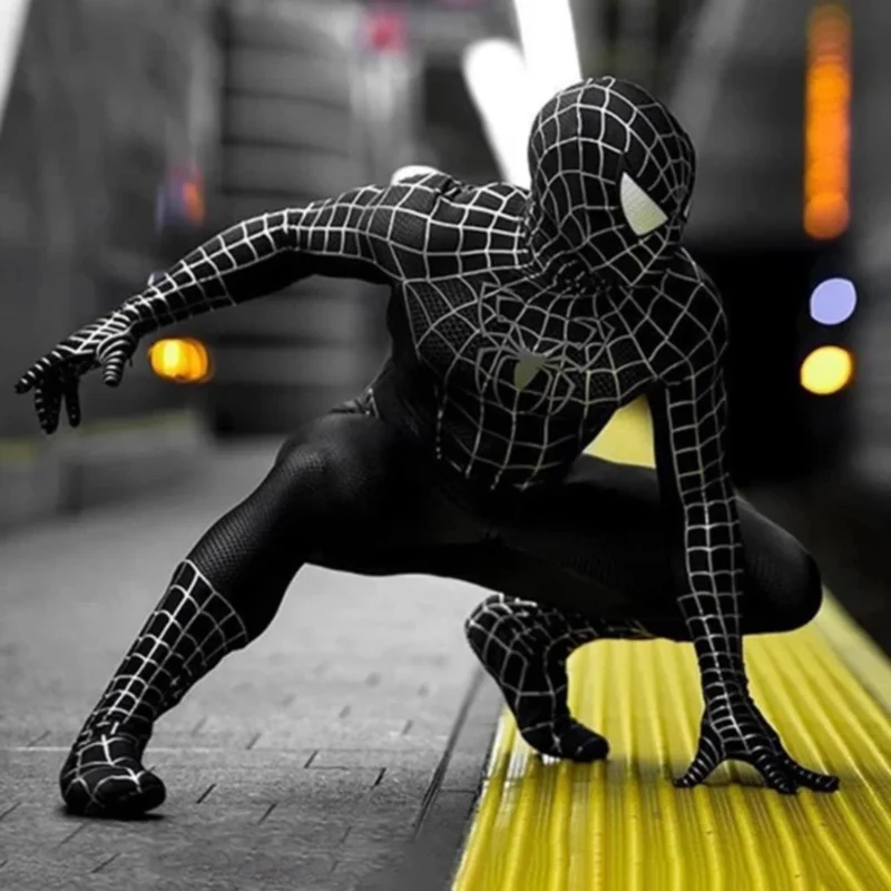 

CyHalloween Men's TASM 2 Spider Cosplay COS Costume Superhero Zentai Adult Men's Full Set Jumpsuit Nano Extraordinary Battle Sui