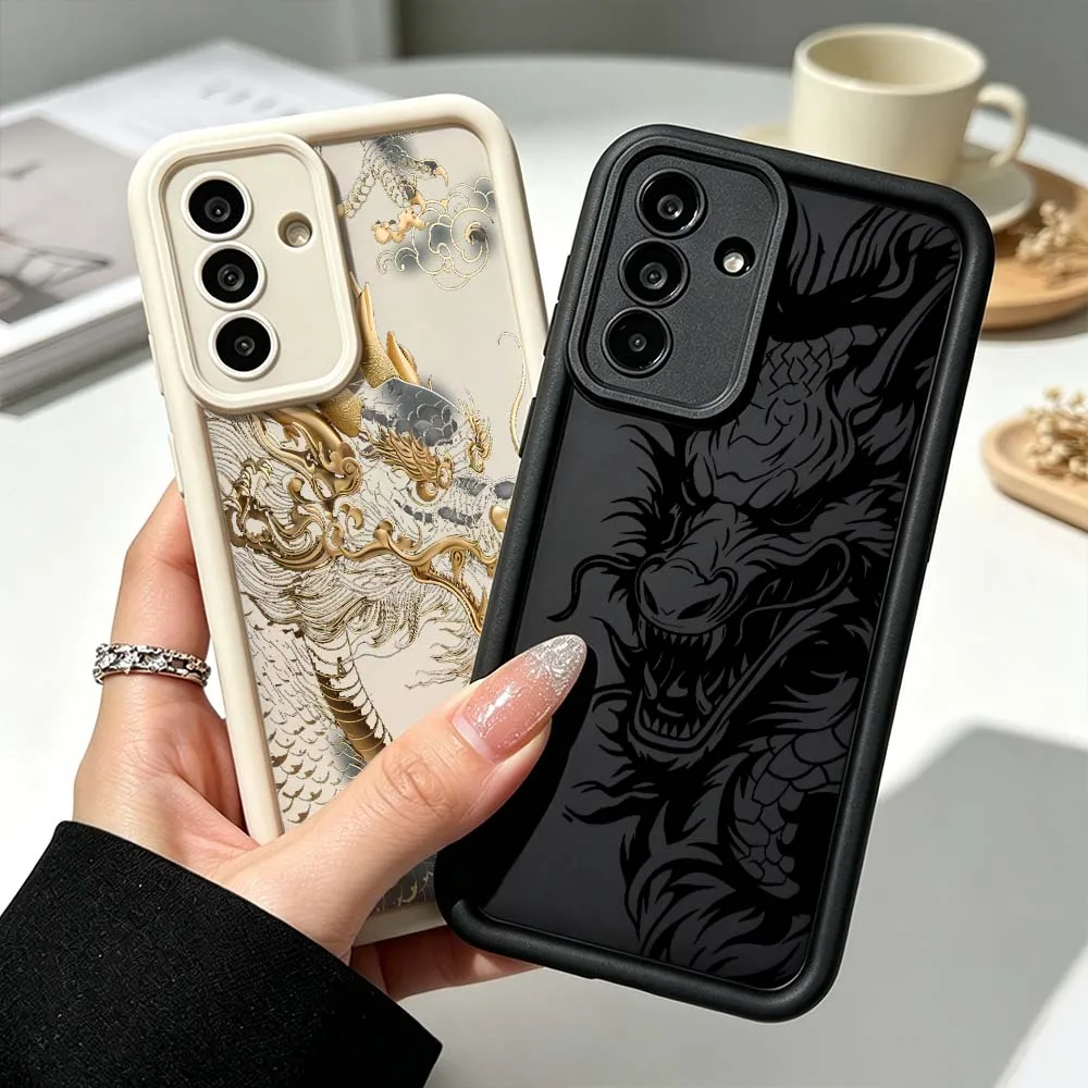 Luxurious Dragon Pattern For Samsung Galaxy A73 A57 A56 A55 A54 A53 A52s A37 A36 A35 A33 A17 A16 A07 A06 A05 Phone Case