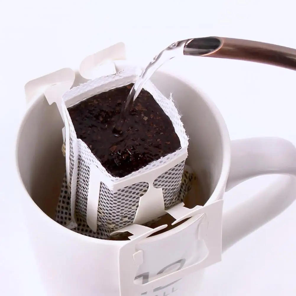 50Pcs/Bag Filter Paper Bags Useful Simple Operation Coffee Filter Bag Coffee Tea Hanging Ear Drip Pouch Espresso Parts