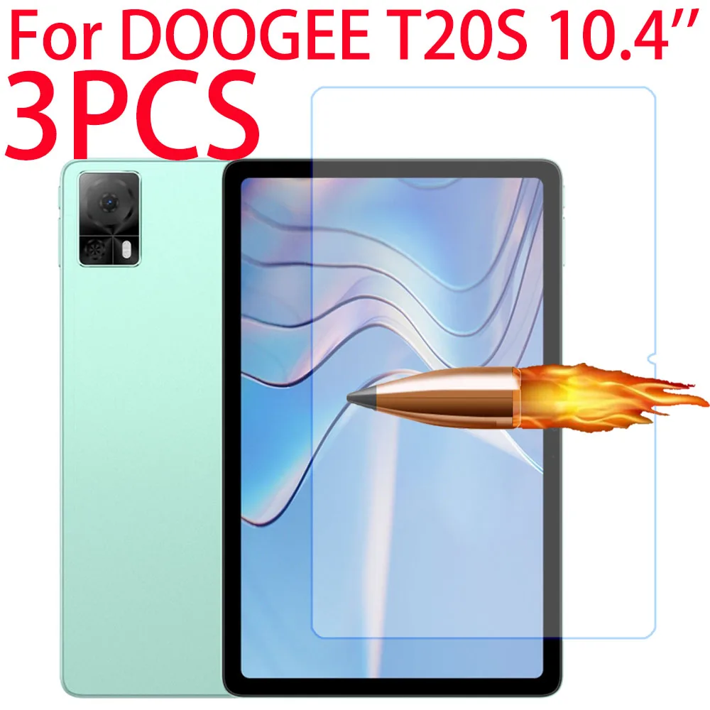 3PCS 9H Full Cover Tempered Glass For DOOGEE T20S 10.4 inch 2023 Tablet Screen Protector Protective Film