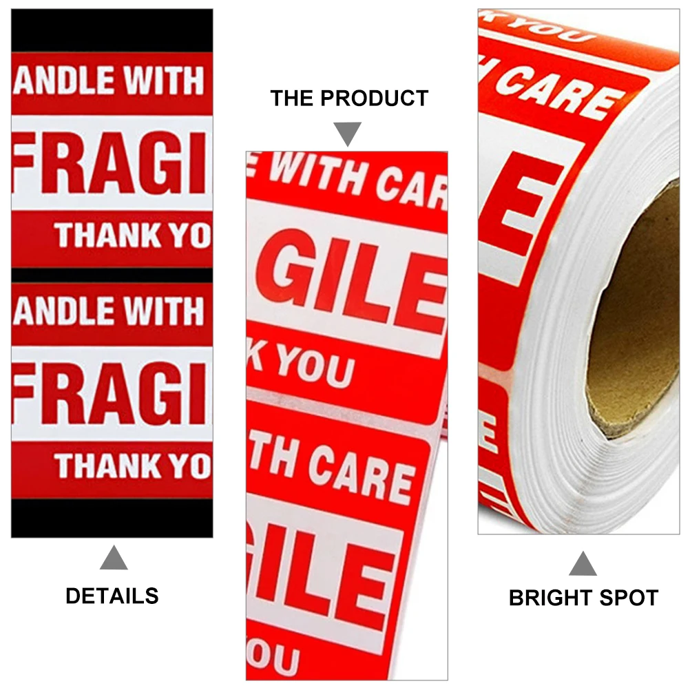 

Fragile Stickers H Labels for Boxes Shipping Packing Warning Decals Self Adhesive Strong Sticky Label
