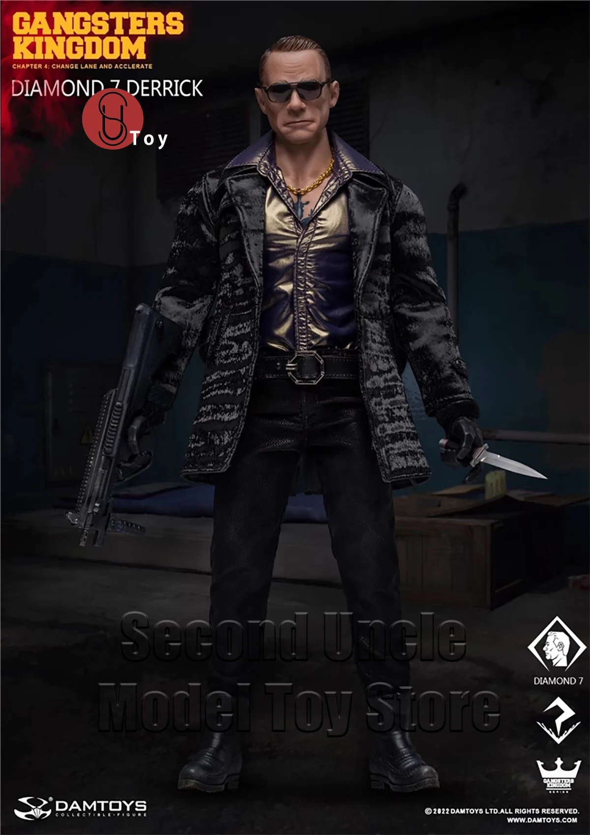 

DAMTOYS DAM GK026 1/6 Gangsters Kingdom DIAMONDS 7 DERRICK 12‘’ Male Soldier Action Figure Full Set Model Toys Gift