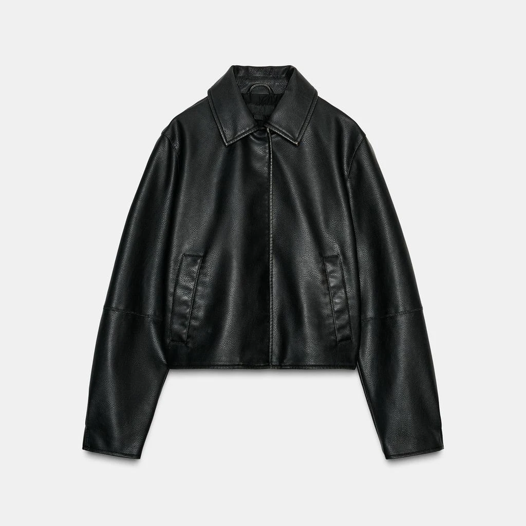 جديد الخريف المرأة دراجة نارية Sle ort Jaet ملابس خارجية طويلة Sve بولي Leather الجلود محاكاة غطاء طوق سستة إغلاق Casu...