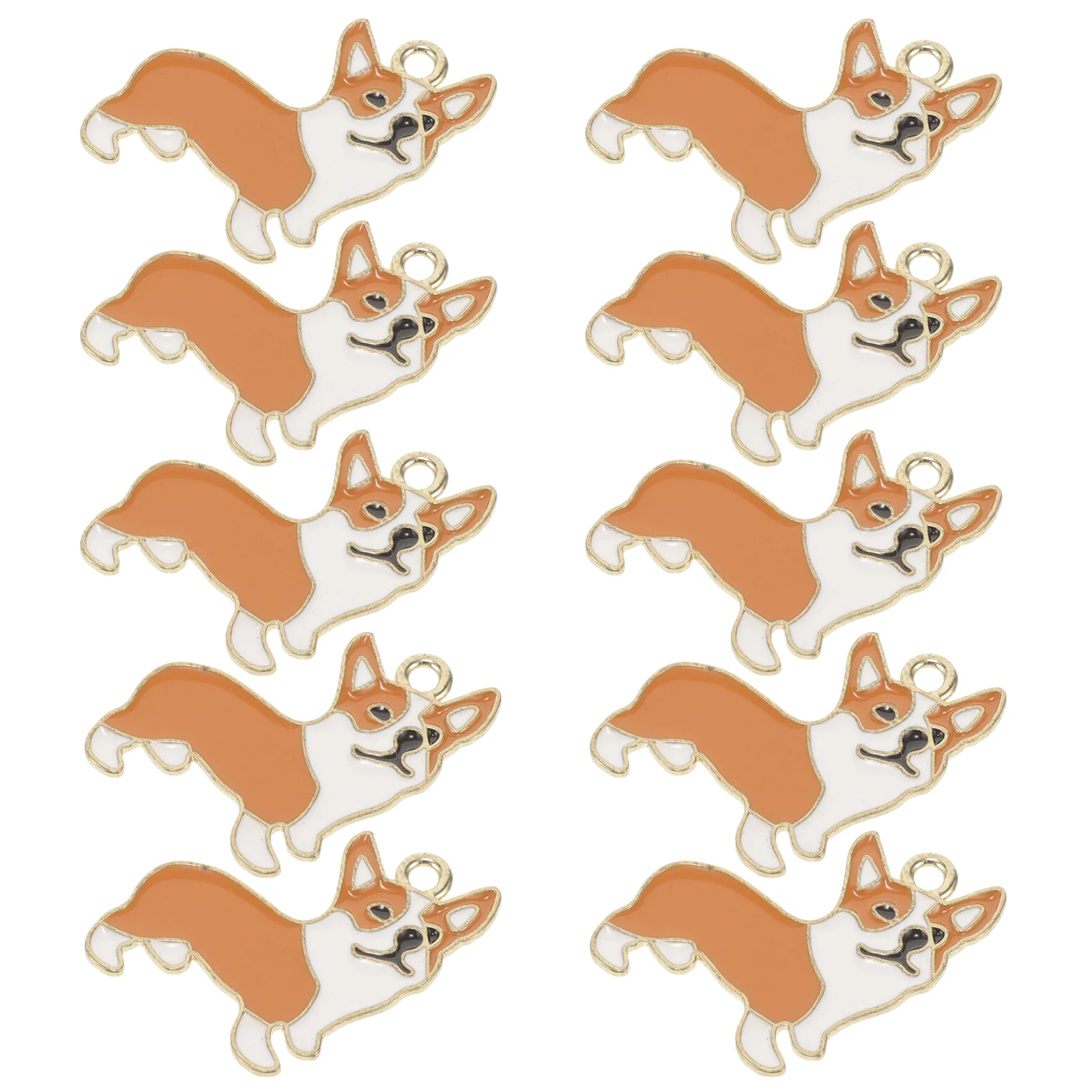 

10 Pcs Dogs Pendant Dangle Drop Charms Cute Zinc Alloy Jewelry Crafting Findings