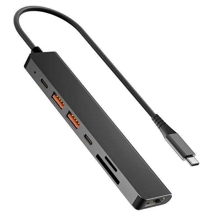 USB C Docking Station 4K HDTV Adapter with 100W PD 10Gbps USB 3.2 SD TF Card Reader for Laptop MacBook