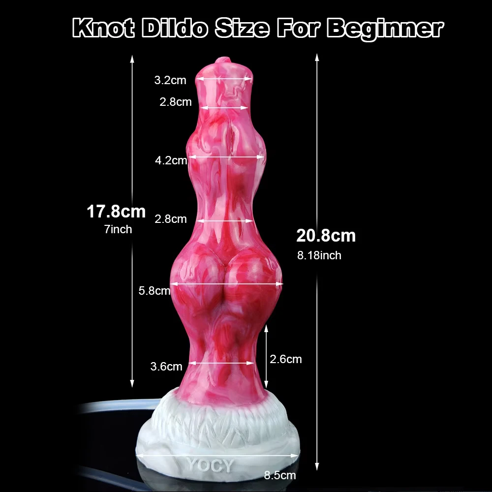 YOCY Monster Squiritng Dog Dildo For Women Silicone Wolf Knot Dildo Adult Sex Toy With Suction Cup Anal Ejaculating Stimulator