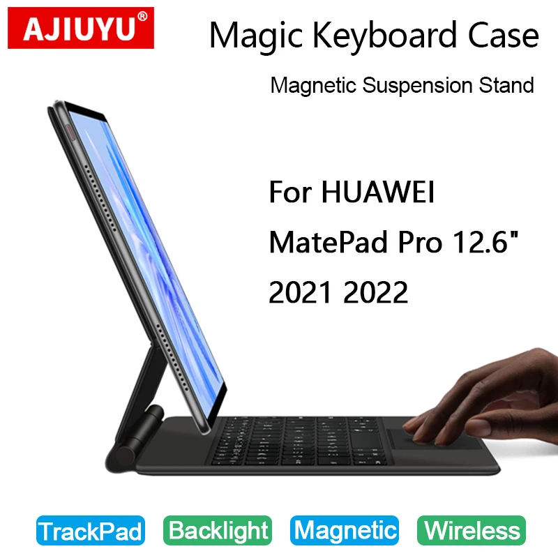 

Backlight Magic Keyboard Case for HUAWEI MatePad Pro 12.6 inch 2022 2021 WGRR-W19 Floating Cantilever Stand Multi-Touch Trackpad