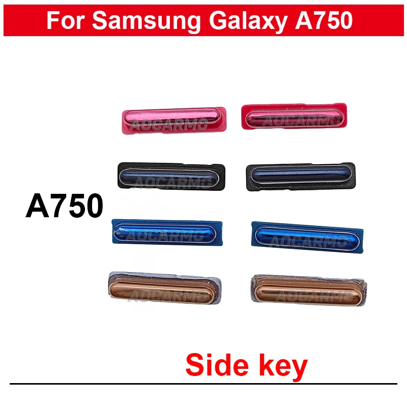 For Samsung Galaxy A750 A7 2018 SM-A750 Volume Buttons Side Keys Replacement Part Black Red Blue