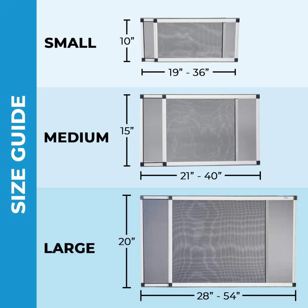 Fenestrelle-Pantalla de ventana extensible, 2 vías ajustable, conversión Horizontal Vertical, ventanas de pantalla de repuesto perfectas, paquete de 2