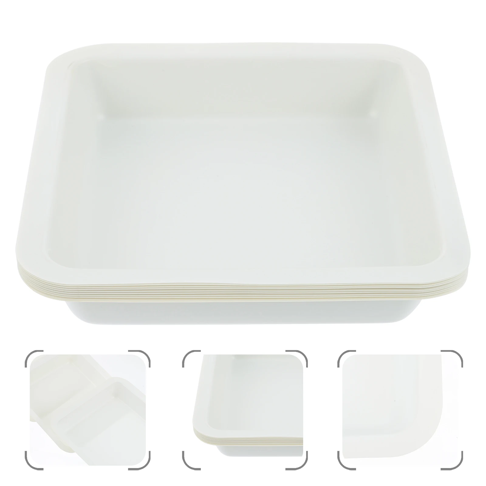 

10 шт. пластиковых мерных стаканчиков объемом 250 мл, квадратные, антистатические, устойчивые к химическим веществам, для измерения порошков и жидкостей