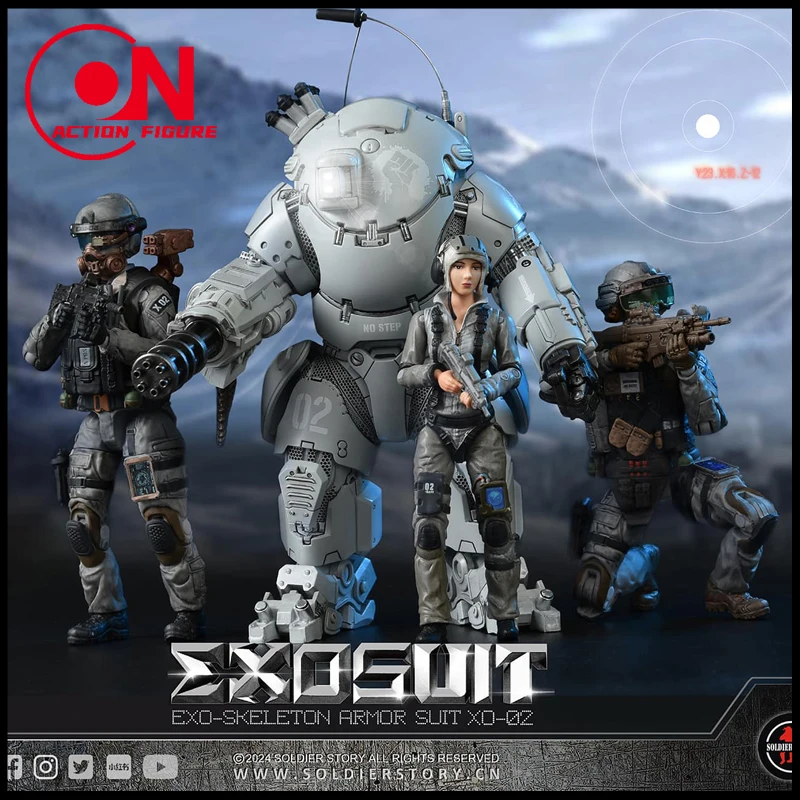 

Soldier Story SSE002 1/18 EXO-Skeleton Armor Suit XO-02 Action Figure Mini Soldier Figurine Full Set Collectible Model