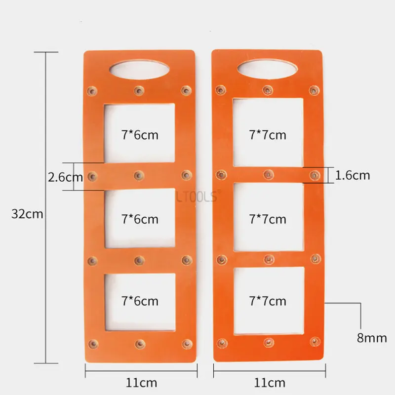 Switch Socket Bottom 86 Box Slotted Scribing Template Tool Opening Hole Decoration Tool Bricklayer Tool with Milling Cutter