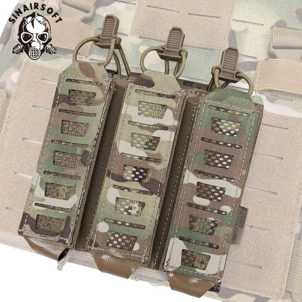 SINAIRSOFT Tactical MP5 MP7 Magazine Pouch With Elastic Retention Straps For Vest Chest Rig Accessories view 3