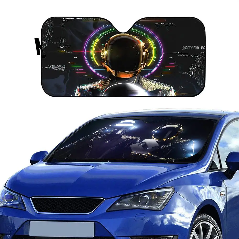 

Daft Punk Band автомобильные солнцезащитные козырьки с защитой от ультрафиолета, солнцезащитные козырьки для окон автомобиля, складные солнцезащитные козырьки на лобовое стекло, аксессуары