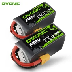 OVONIC 1300mAh 100C 22.2V Lipo Battery With XT60 Plug For RC Helicopter Quadcopter FPV Racing Drone Parts 6S Battery