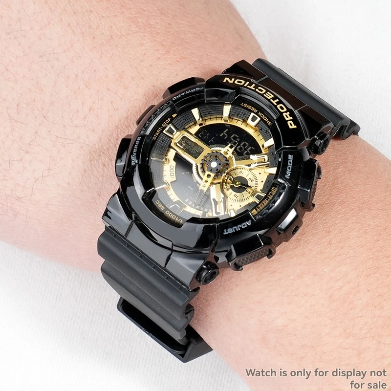 ل كاسيو g-shock الأسود الساموراي الذهب الأسود GA110 ga100 120 ga140 الراتنج سيليكون حزام ساعة رياضية الذكور 16 مللي متر