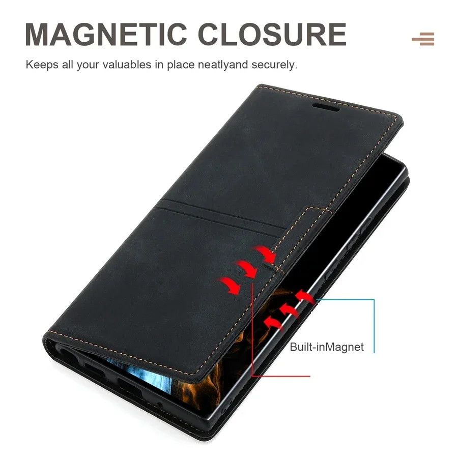 カードホルダー付き磁気フラップ付きレザーウォレットケース,Google Pixel 9 pro xl 8a 8 pro 7a 7 pro 6a 6 pro 5a 5 xl 4a 5g